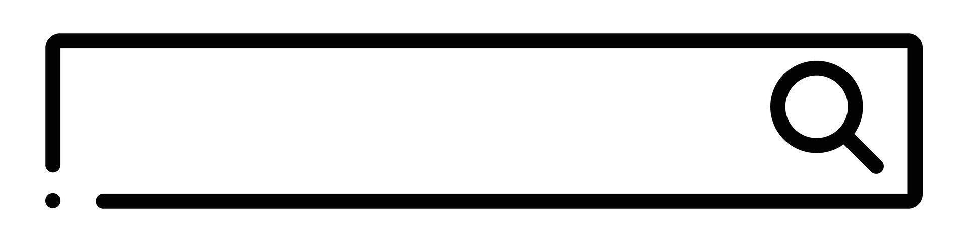 Modern search box and magnifying glass. Search box. vector
