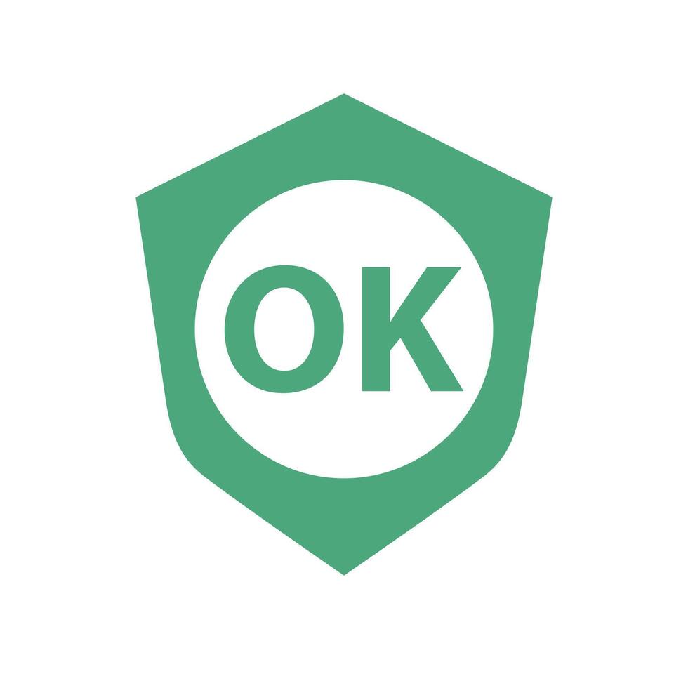 Shield and OK sign. Vectors. vector