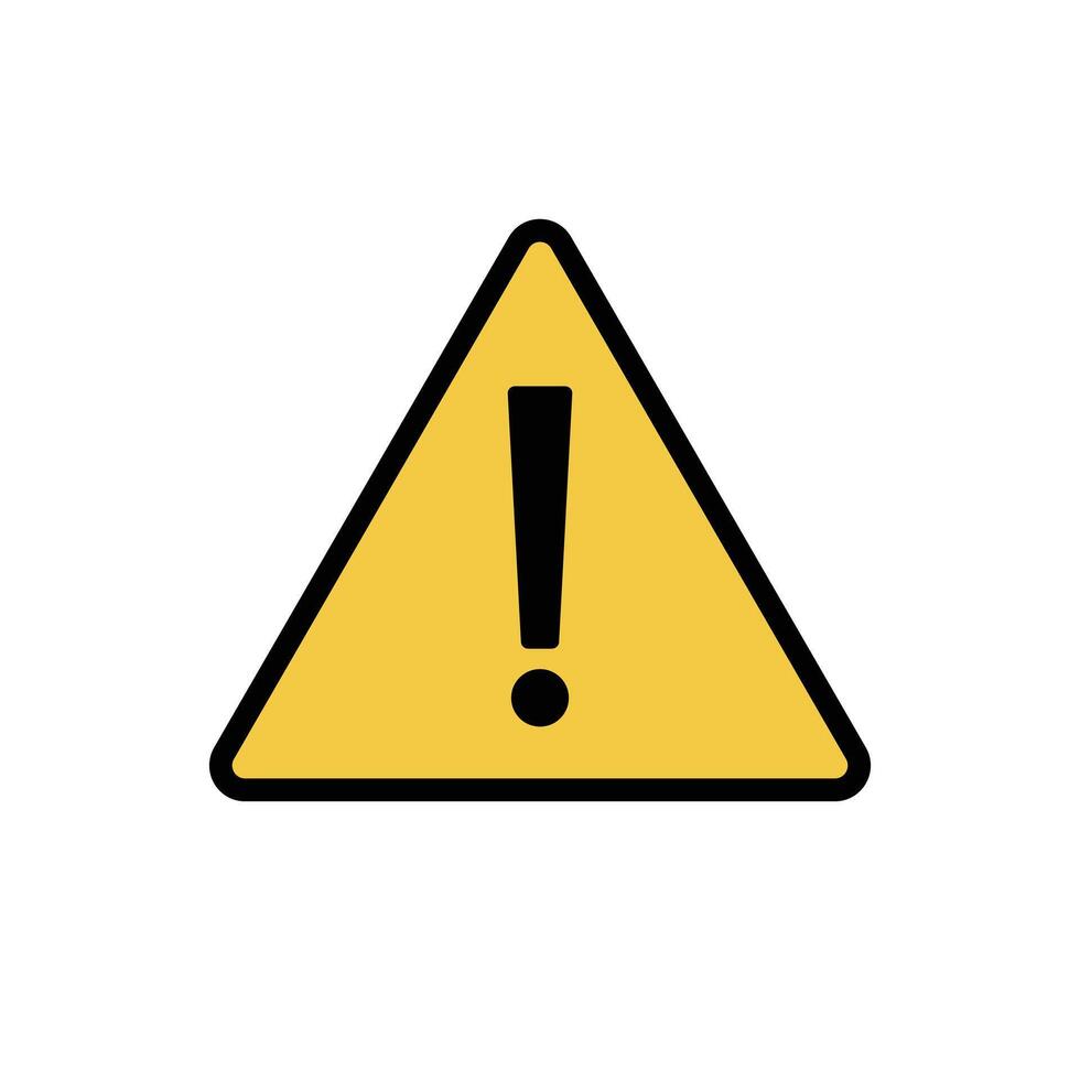 Caution and warning exclamation icons. vector