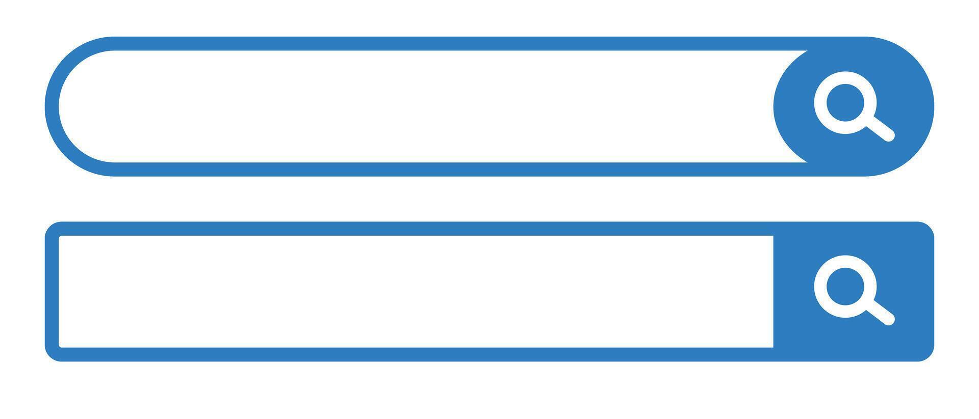 Round search bar and seach box icon set. vector