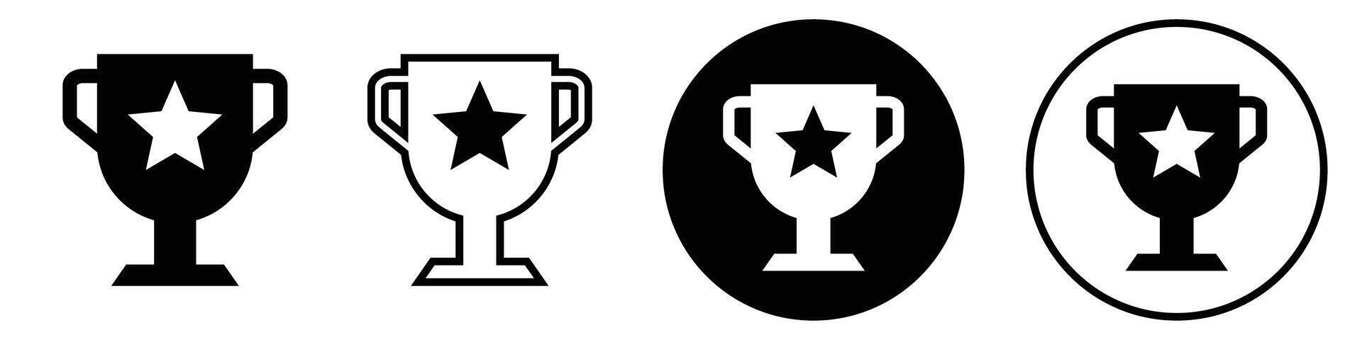 Trophy with star. Champion and award. vector
