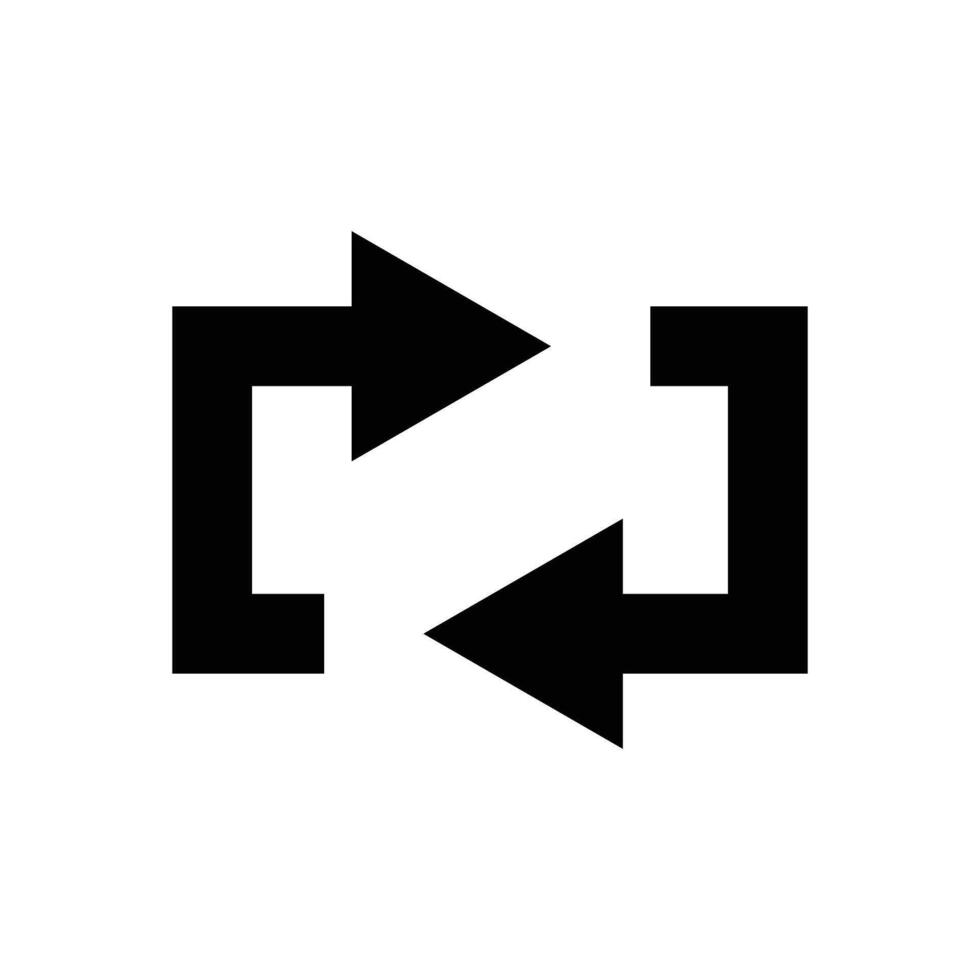 Rotating arrows. Circulating arrows. Recycle or repeat. vector