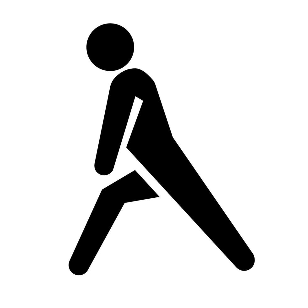 Person doing gymnastics silhouette icon. vector