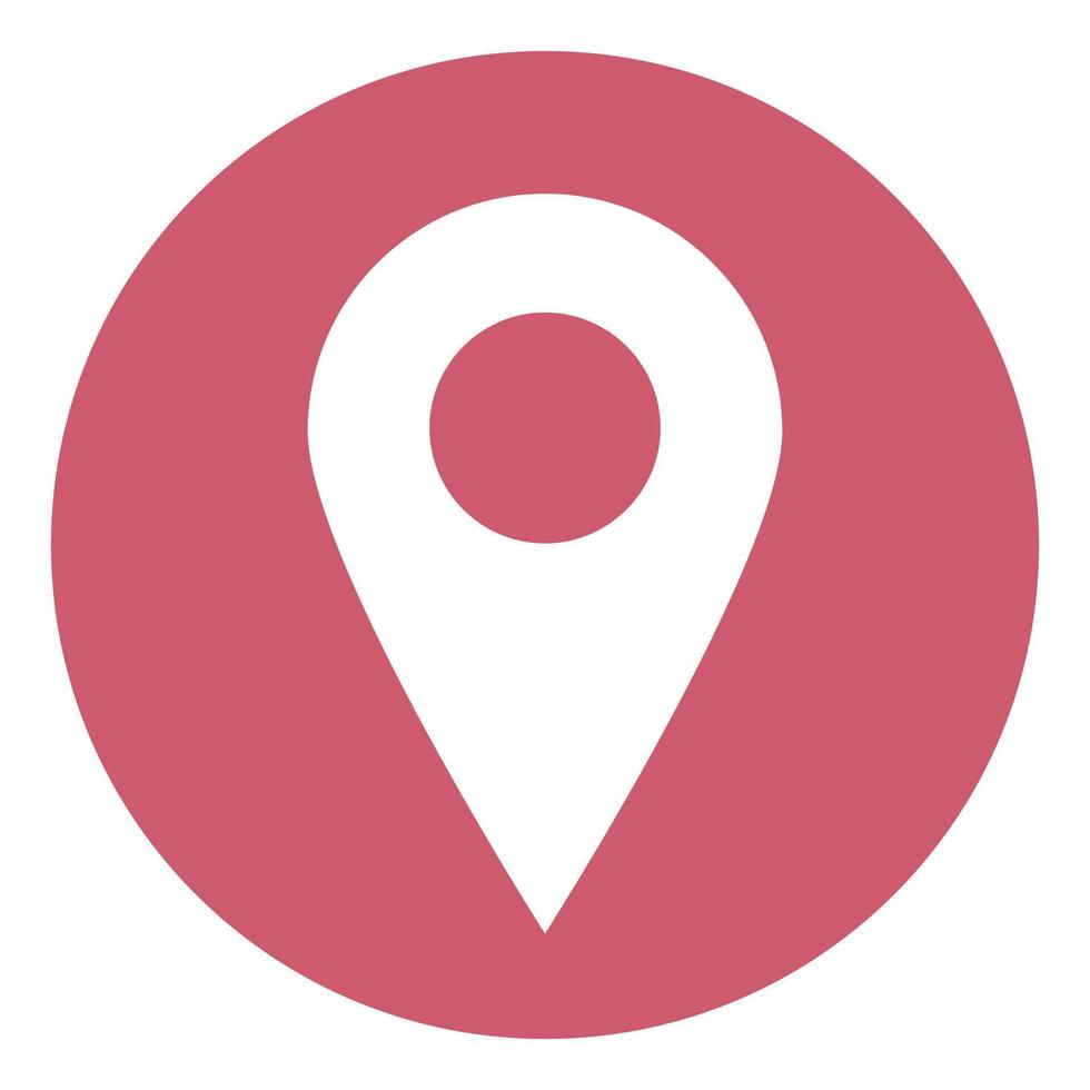 Round map pin icon. Location information and current location. vector