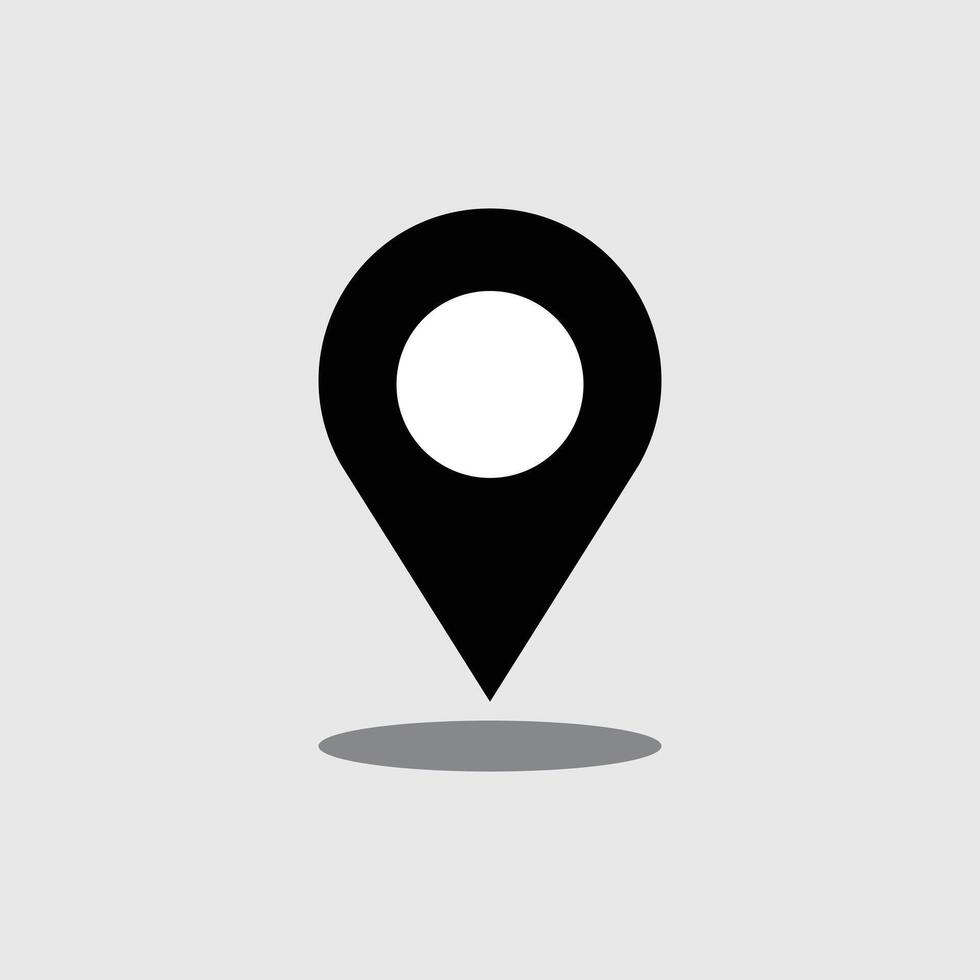Map pin icon isolated on a gray background. vector