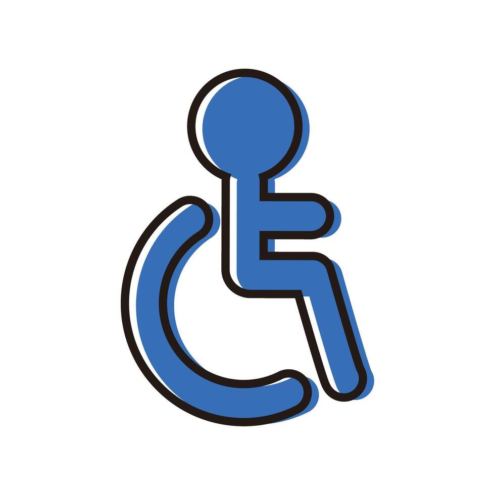 Modern wheelchair icon. vector