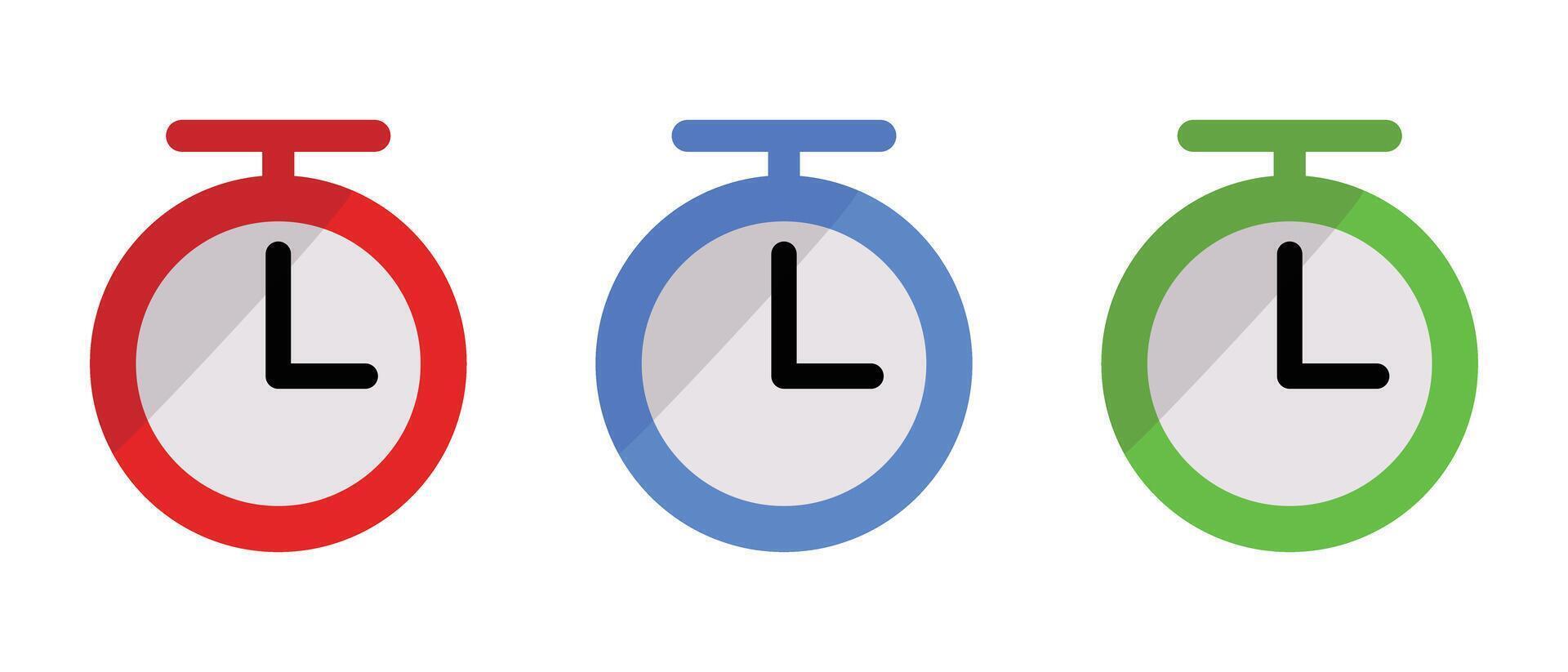 Timer icon set. Stopwatch and time measurement. vector