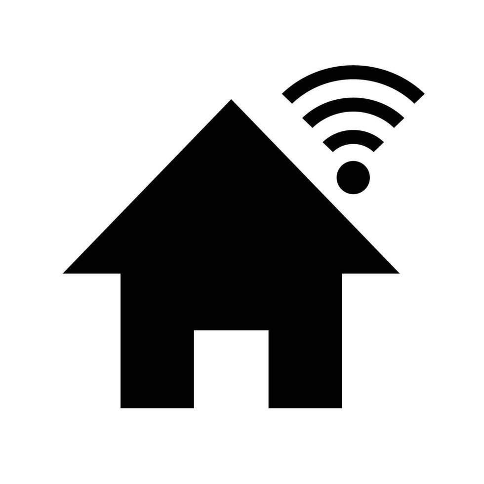 House icon and wifi icon. vector
