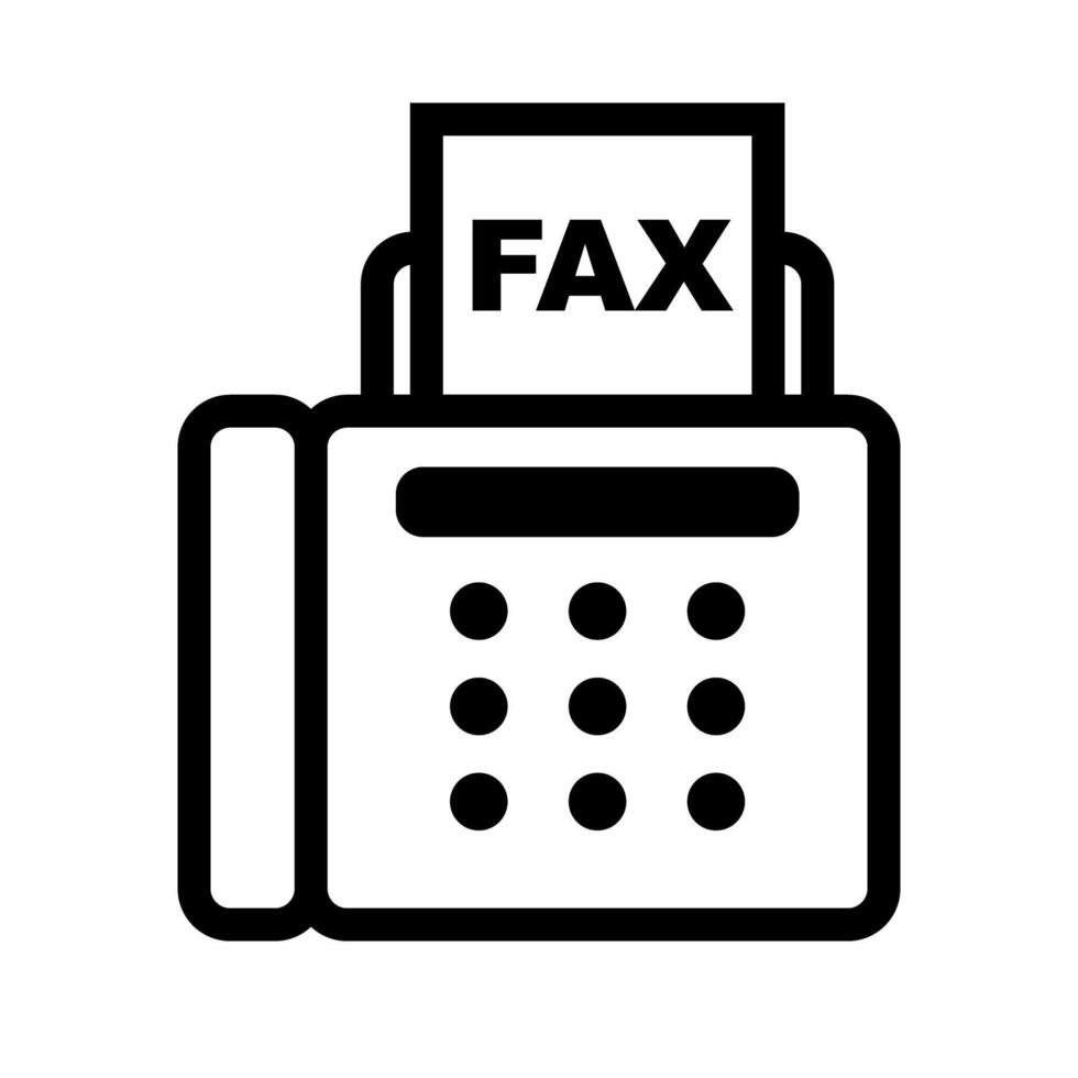 Simple fax icon. Facsimile icon. . vector
