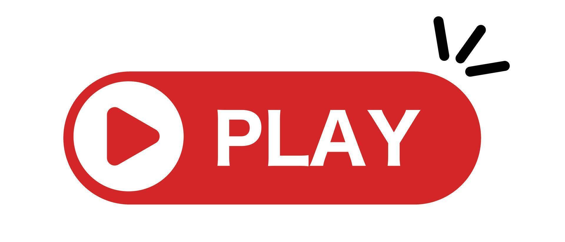 Pop play button logo. vector