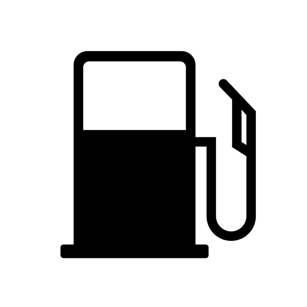 Silhouette icon of gas station. vector