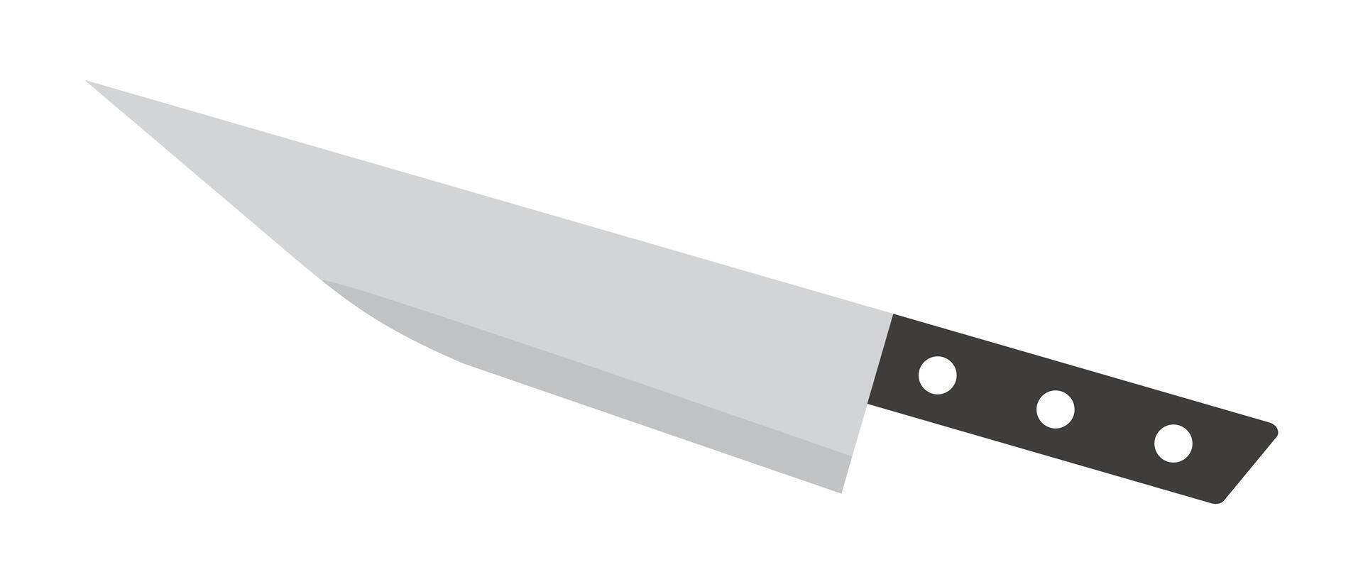 Simple kitchen knife icon. vector