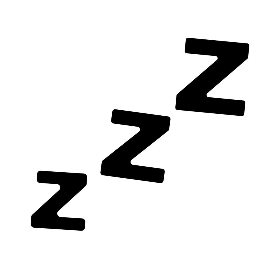 ZZZ silhouette icon. Sleep. Snoring. . vector