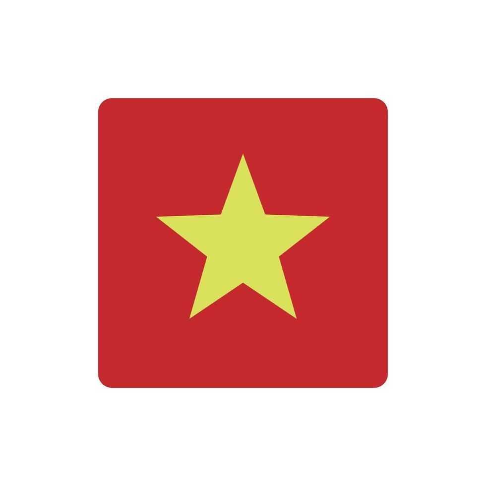 Square vietnam icon. . vector