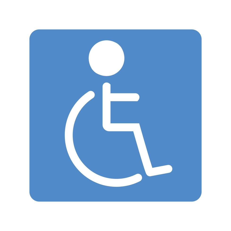 Wheelchair sign. Square sign. vector