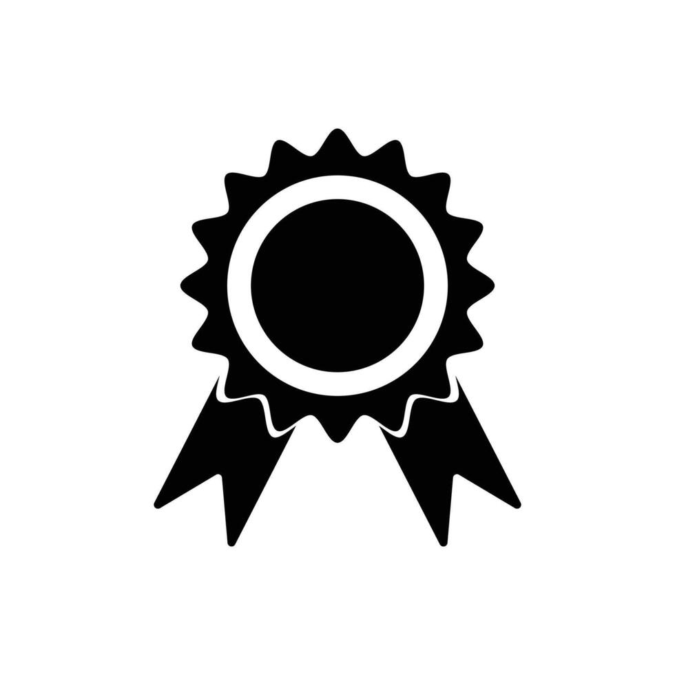 Badge silhouette icon. Commendation. vector
