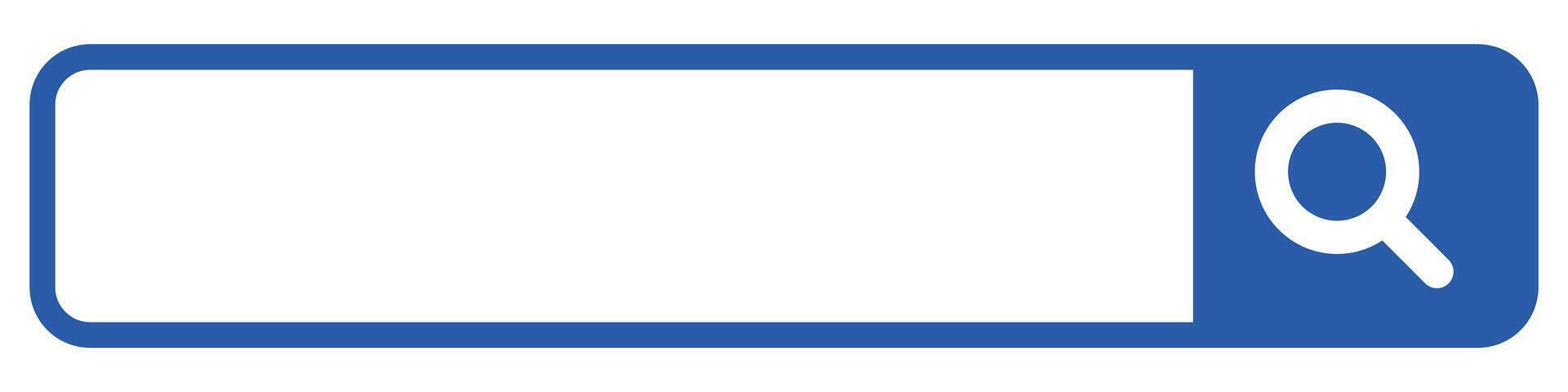 Blue search box with rounded corners. vector
