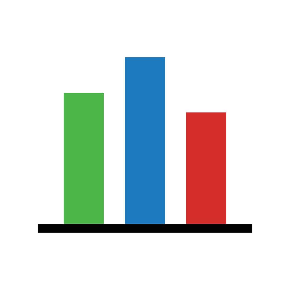 Bar chart icon. Performance and investment result. vector
