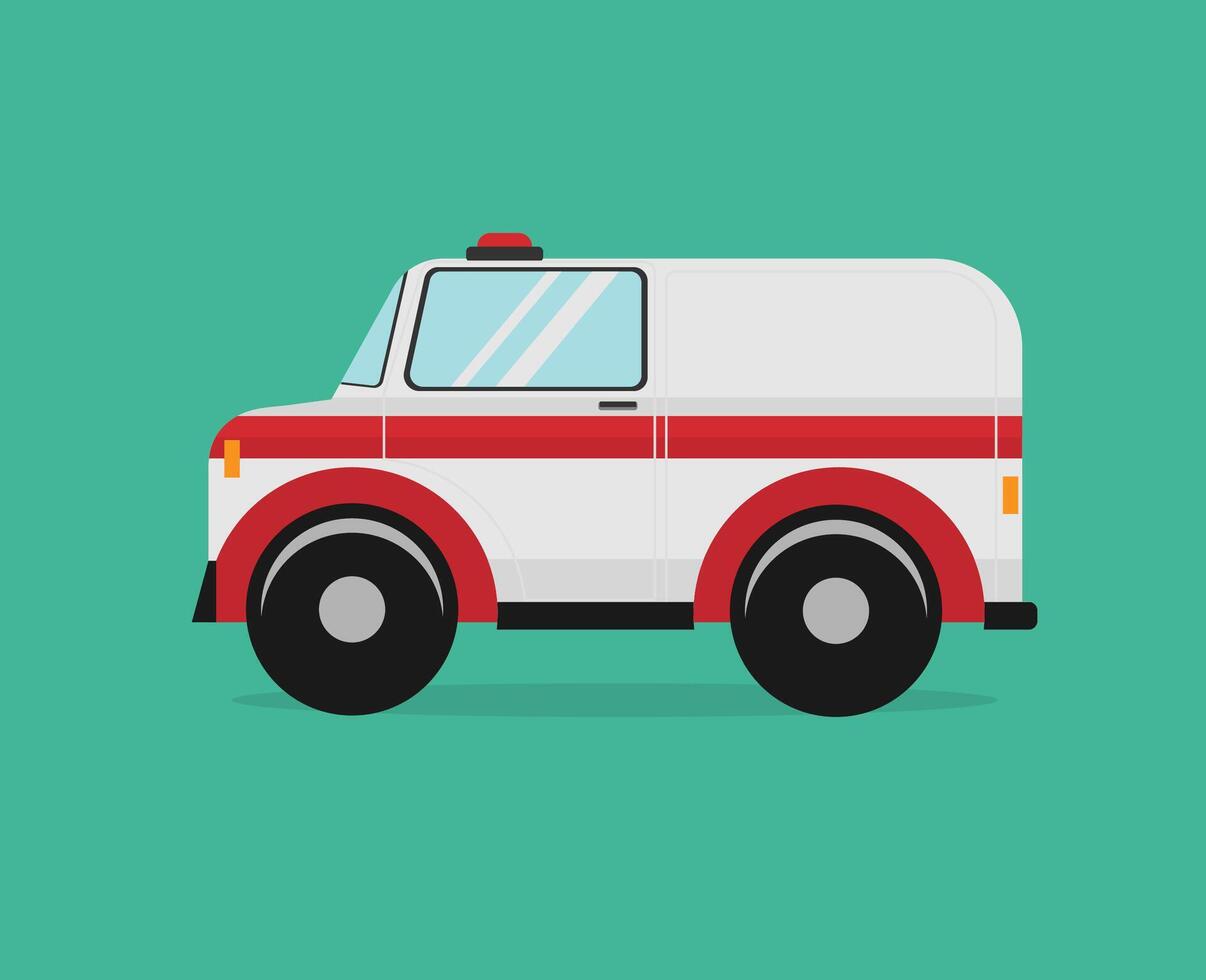 Ambulance Truck emergency car, bus, vehicle, and paramedic transportation vector