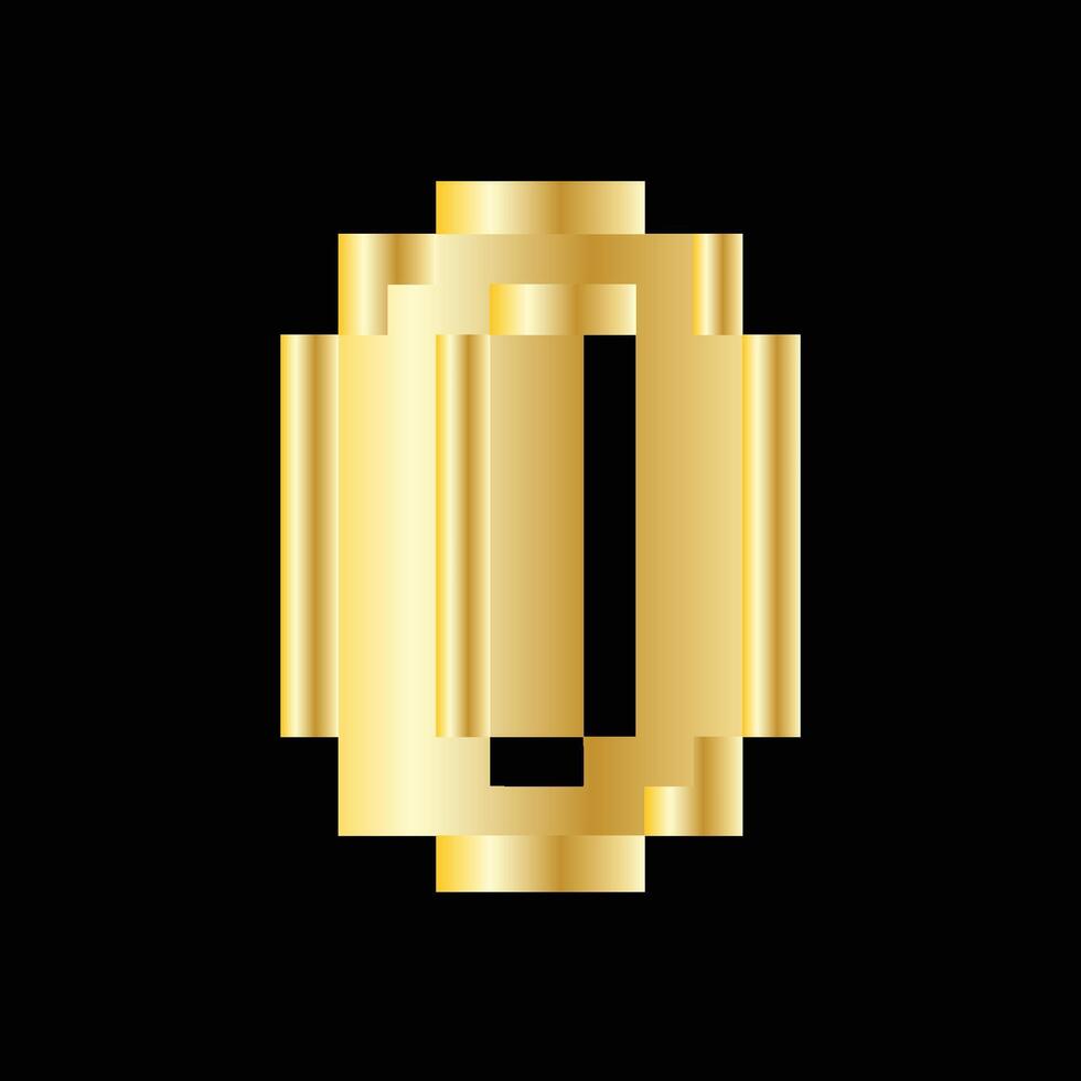 Coin Game Pixelation Gold vector