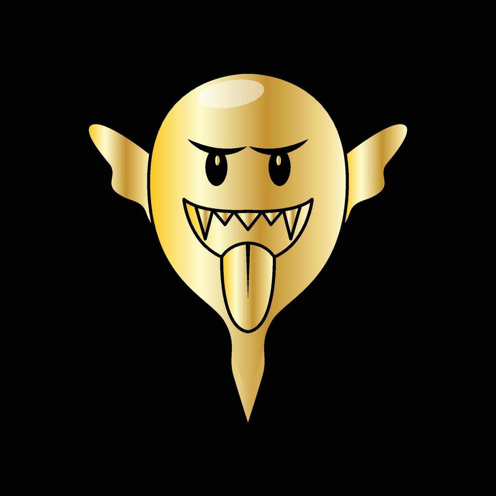Ghost Game Enemy Gold vector