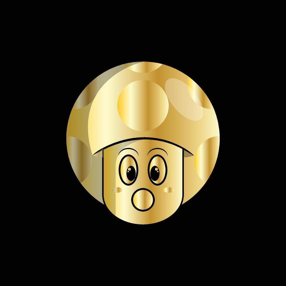 Mushroom Boy Game Gold vector
