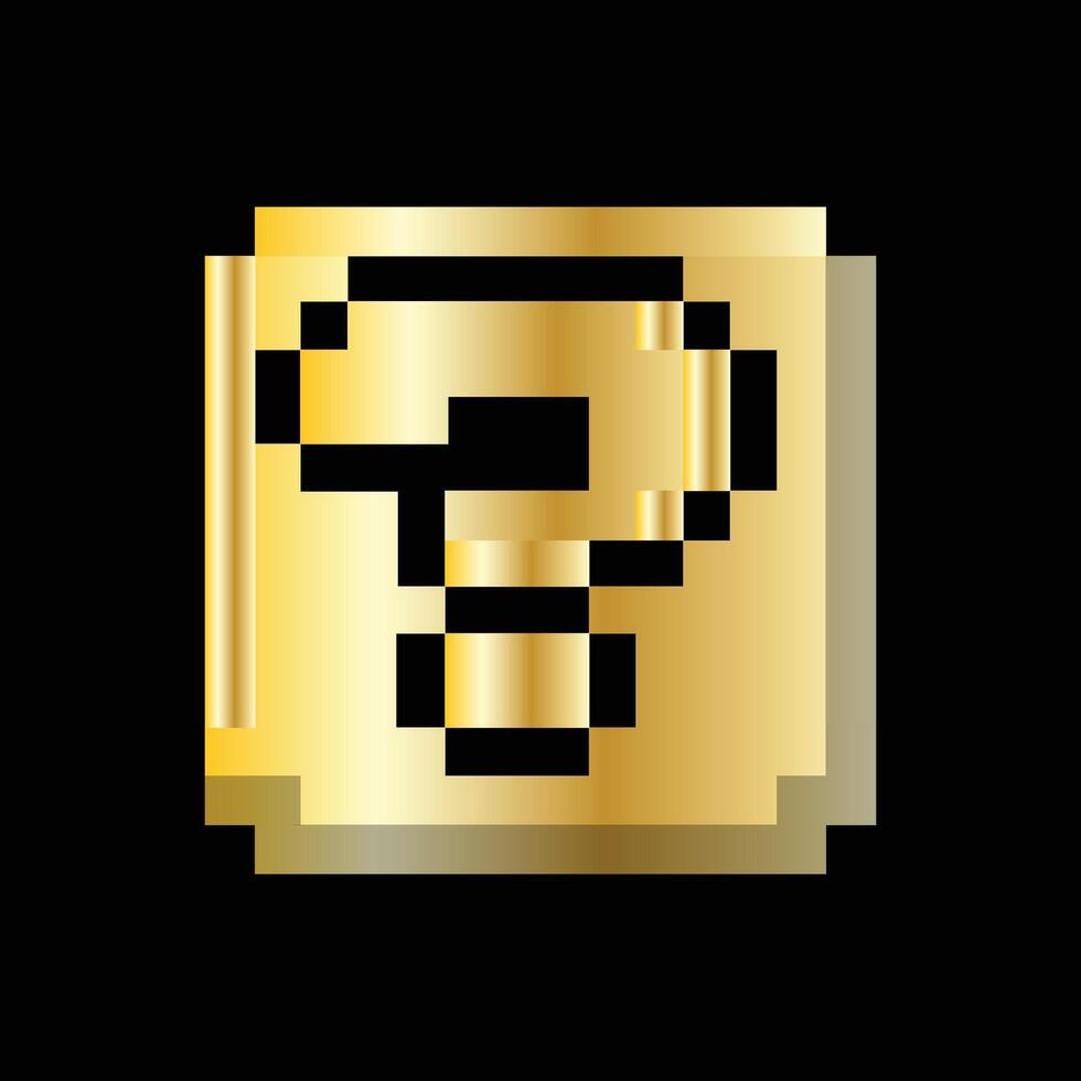 Opportunity Box Pixelation Gold vector