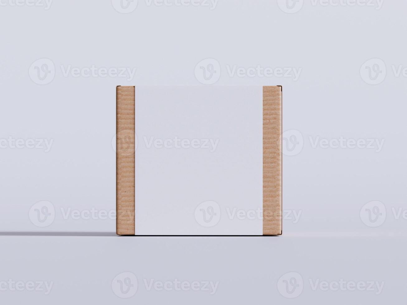 Cardboard box on white background blank label, Suitable for packaging mockup collection photo