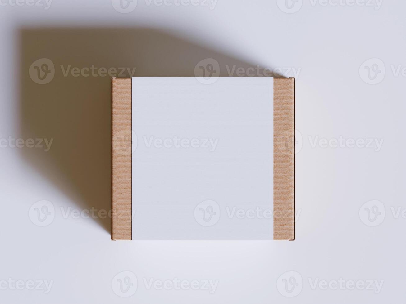 Cardboard box on white background blank label, Suitable for packaging mockup collection photo