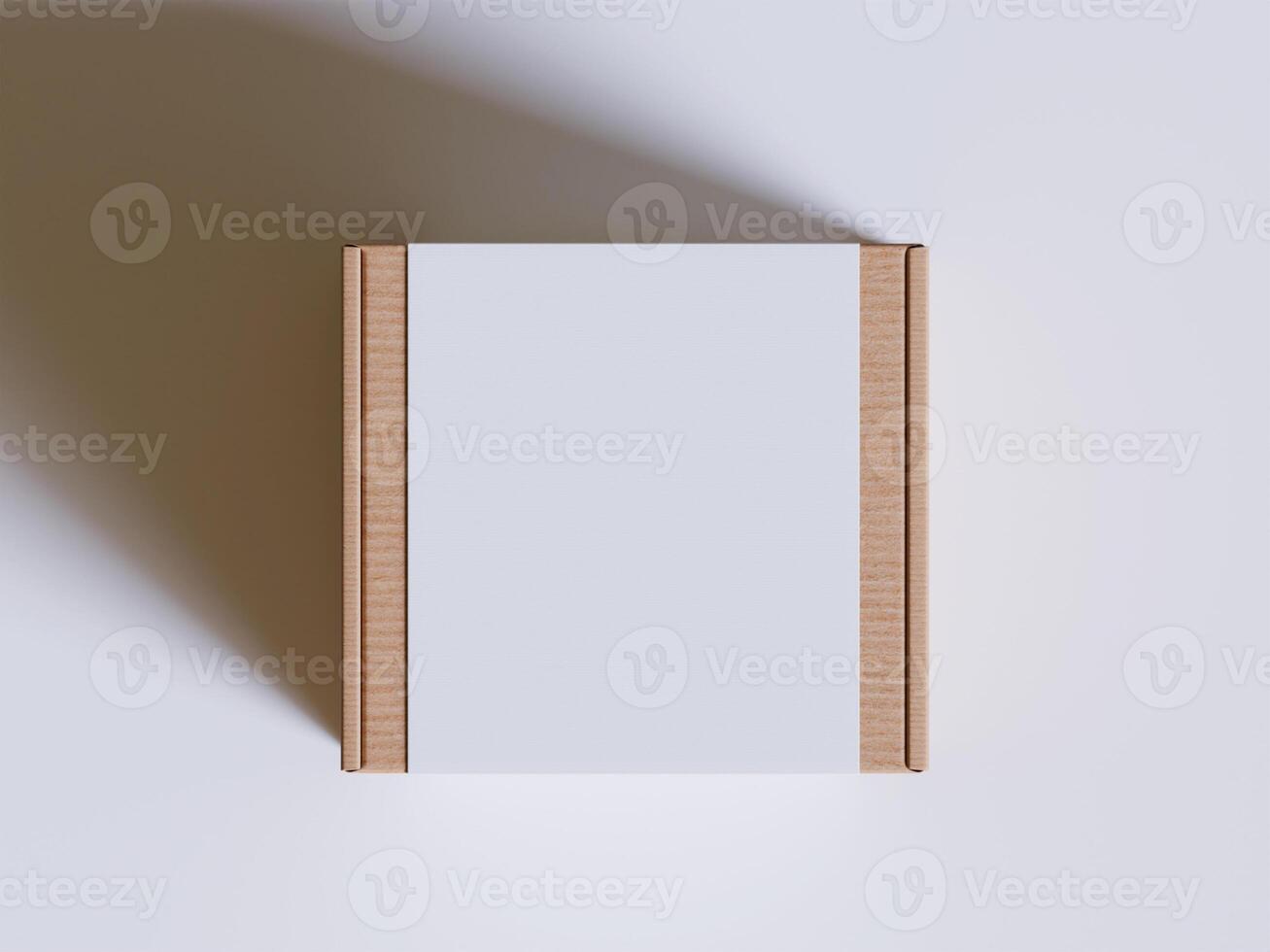 Cardboard box on white background blank label, Suitable for packaging mockup collection photo