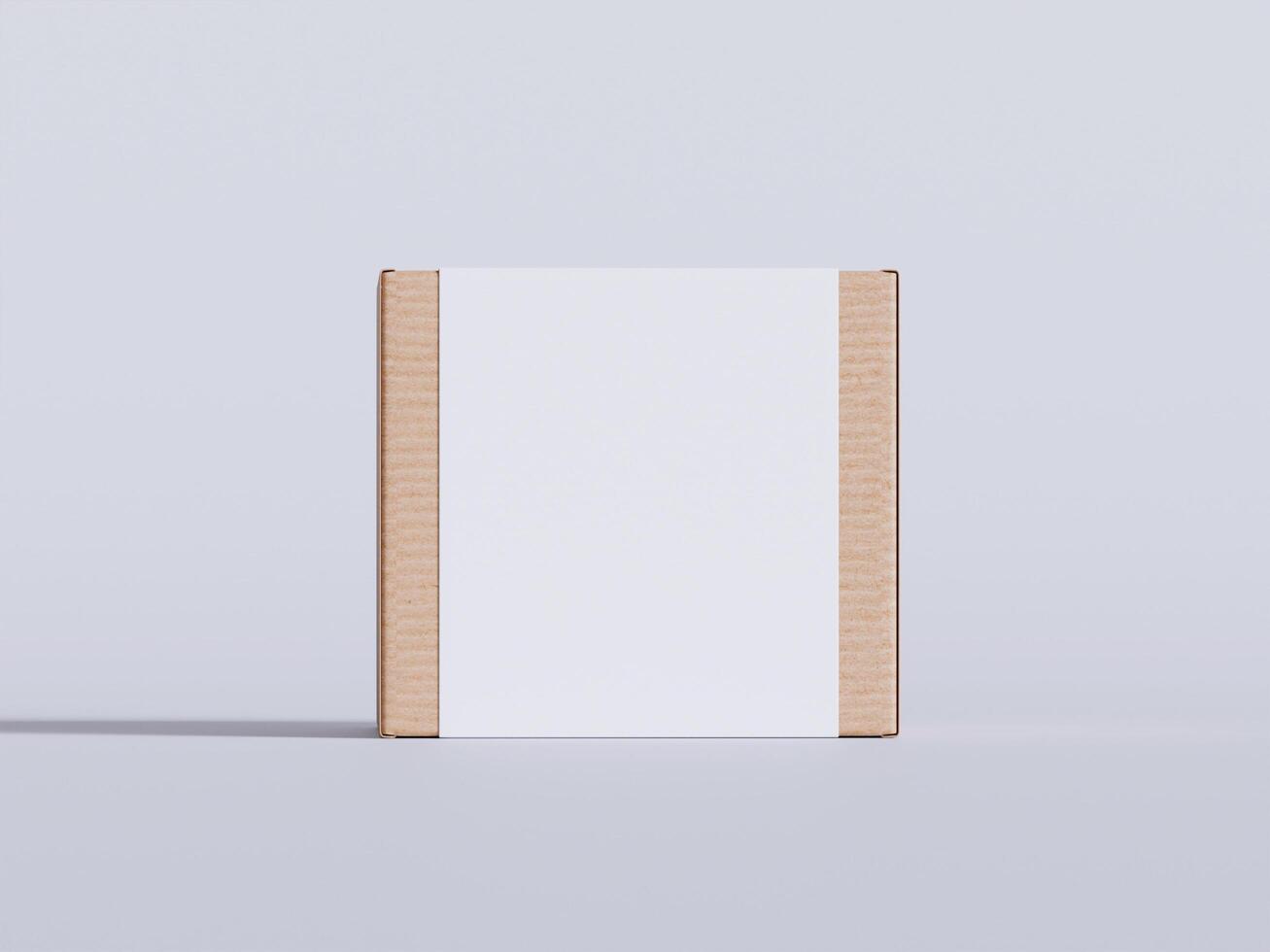 Cardboard box on white background blank label, Suitable for packaging mockup collection photo