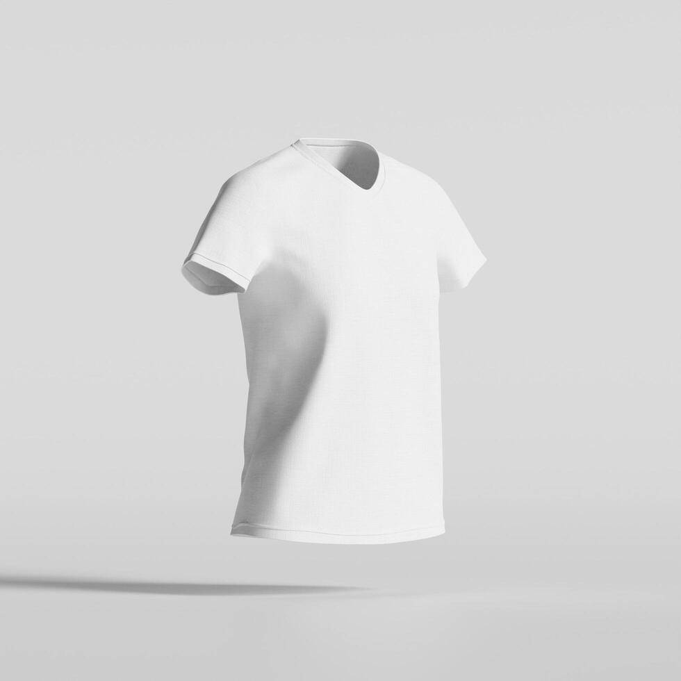 Blank shirt mock up template, isolated on gray, plain t-shirt mockup design presentation for print photo