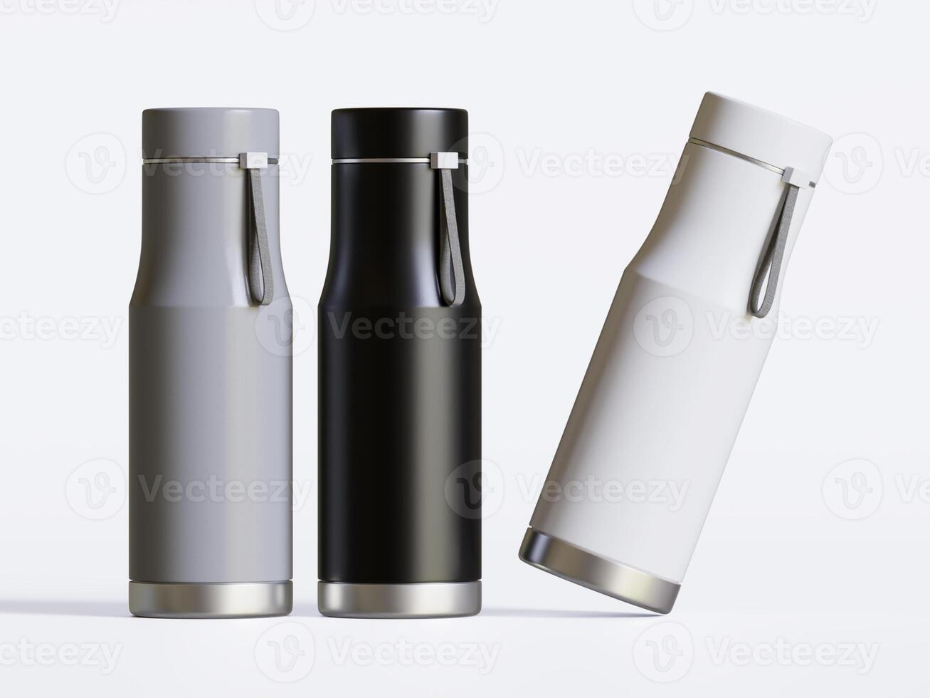 Thermal Sport Water Bottle 3D Rendering on white background photo