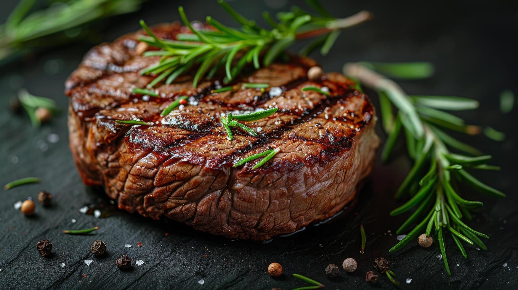 Steak Cooking on Grill With Smoke photo
