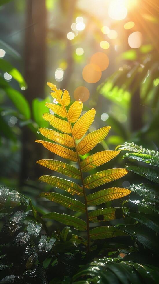 Close Up of Green Plant in Forest photo