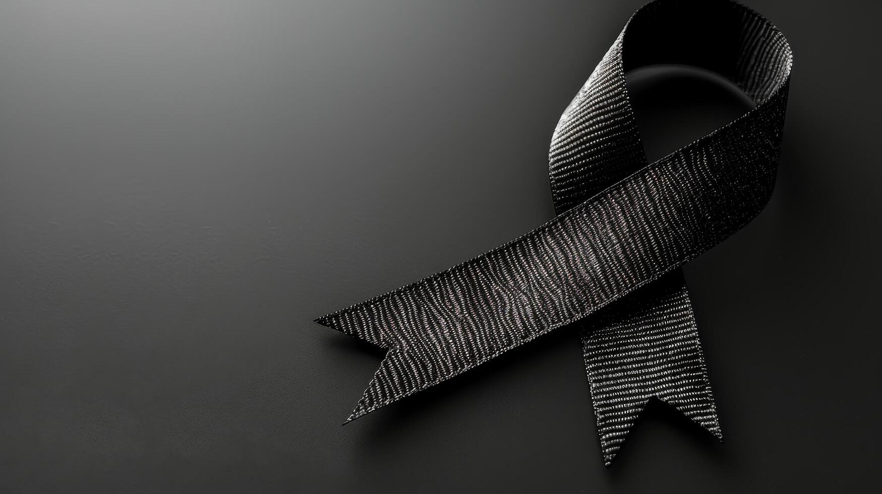 Black Ribbon on Dark Surface photo
