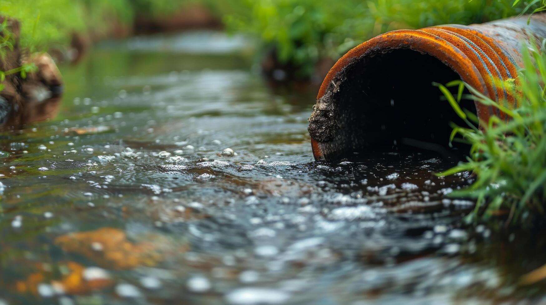 Pipe Submerged in Water photo
