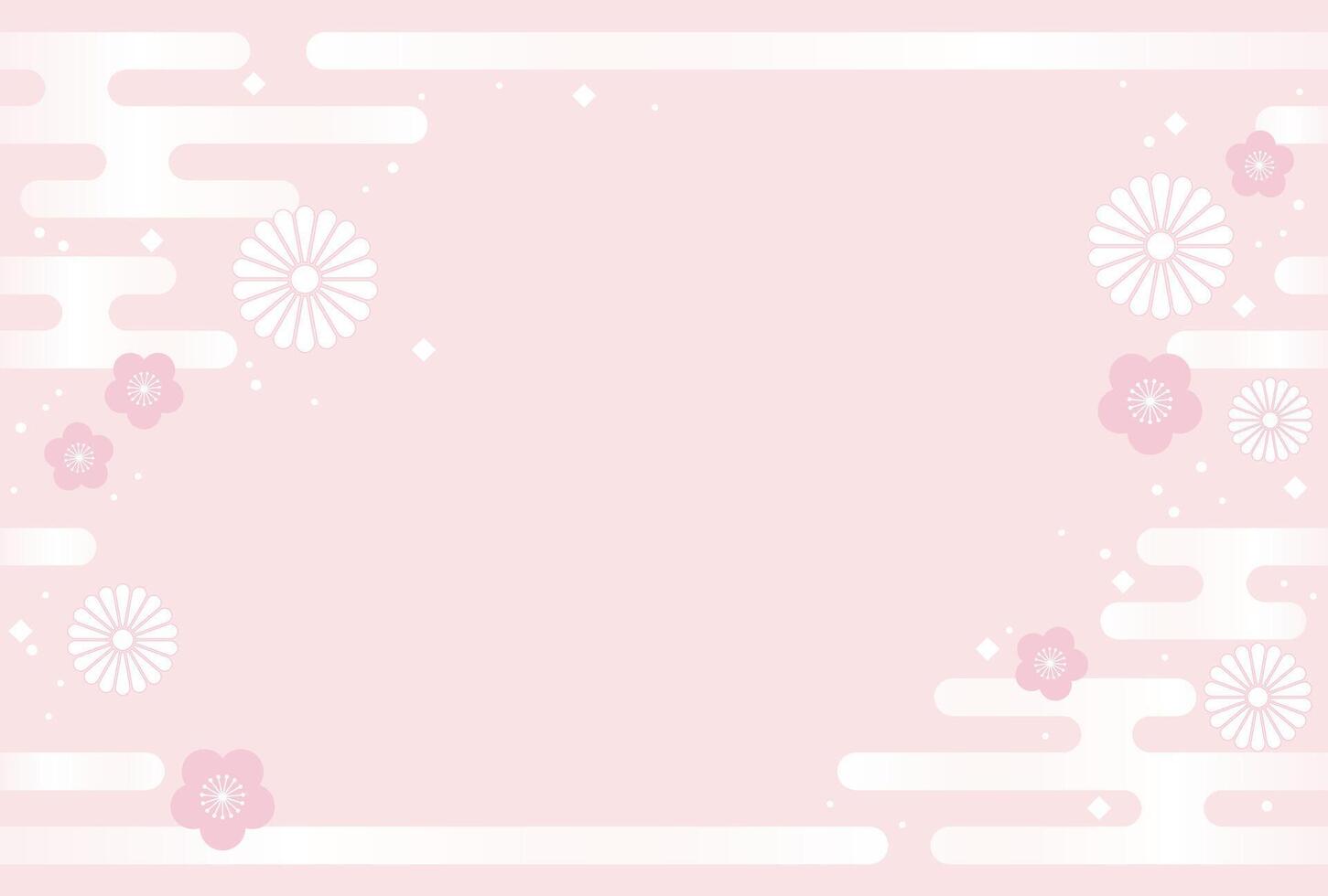 Japanese Seamless Abstract Background Illustration. Horizontally Repeatable. vector