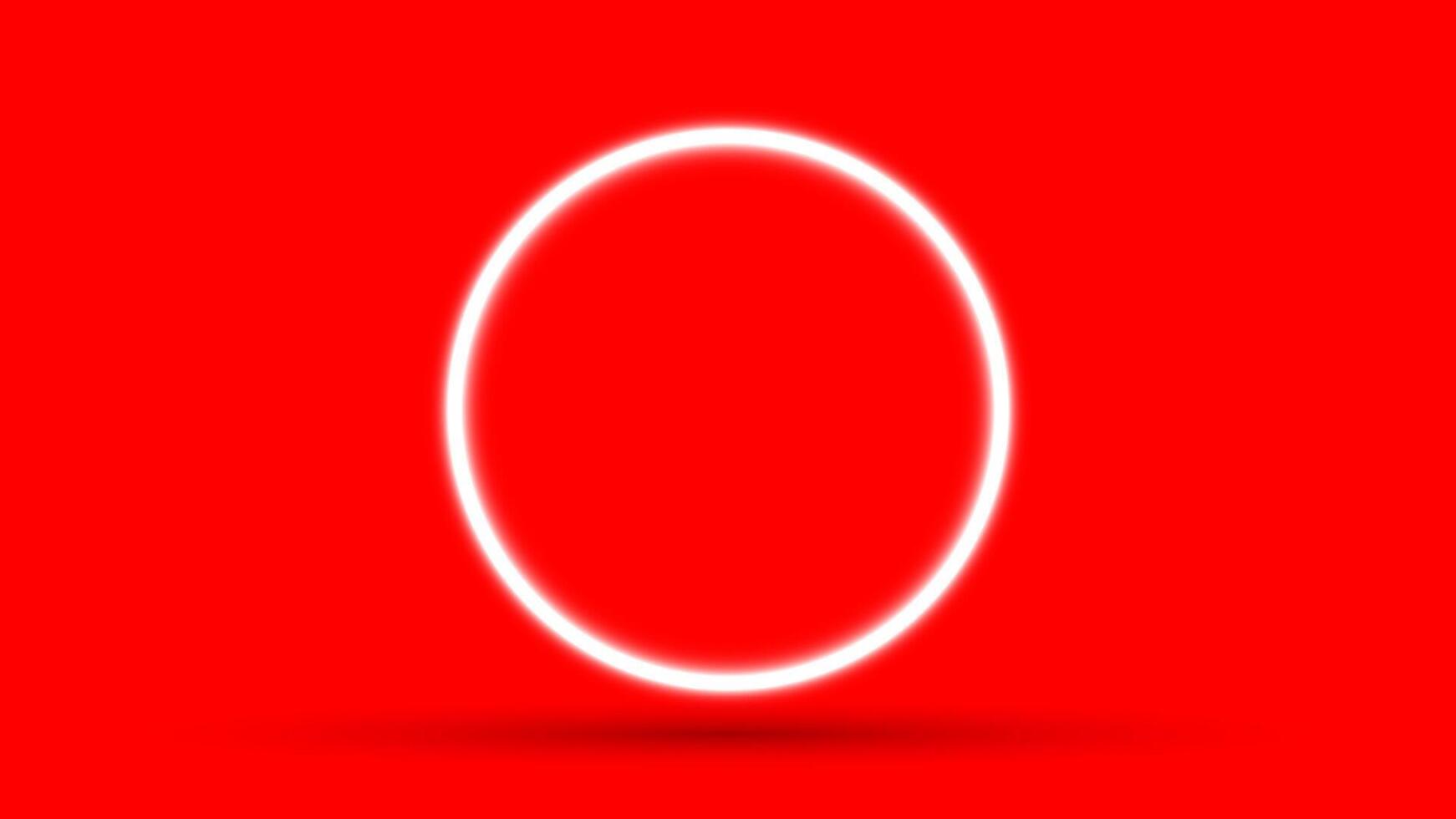Circle glow white sphere on red background graphics illustration vector