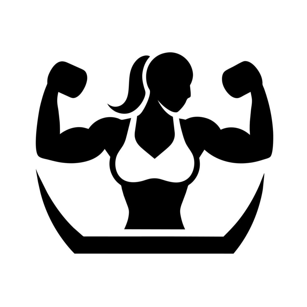 Gym Fitness logo illustration, flat style illustration vector