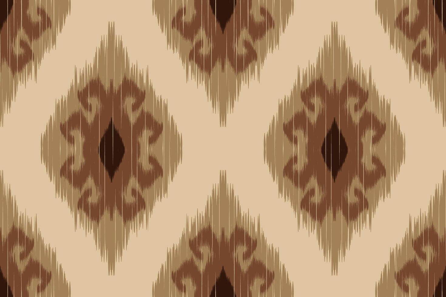 Abstract ikat pattern for seamless ethnic art in tribal and folk style. Print Aztec geometric ornament. Design for fabric, carpet, wallpaper, clothing. vector