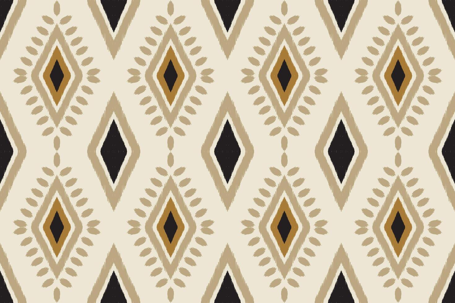 Seamless ethnic Ikat pattern in tribal, folk embroidery, and Mexican style Aztec geometry for Graphic Arts, Carpet Design, Wallpaper, Wrapping, and Clothing. vector