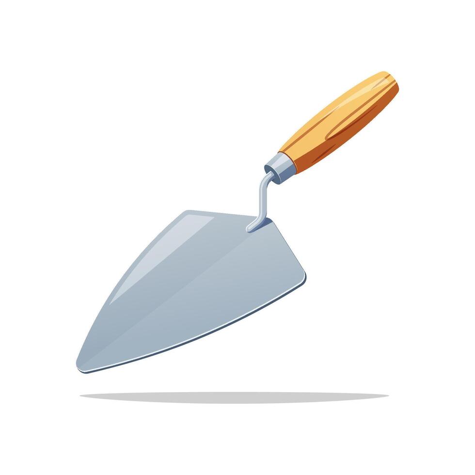 Cement trowel isolated on white background. vector