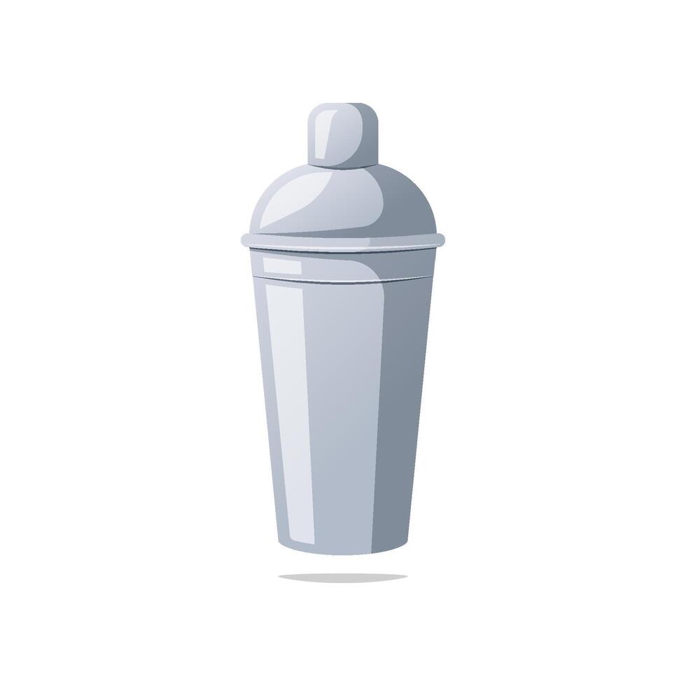 Cocktail shaker isolated on white background. vector