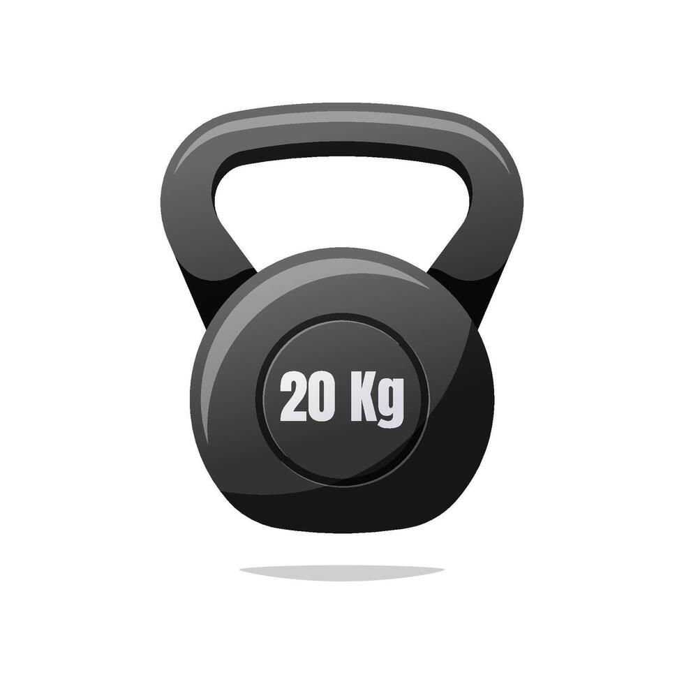 Kettlebell isolated on white background. vector