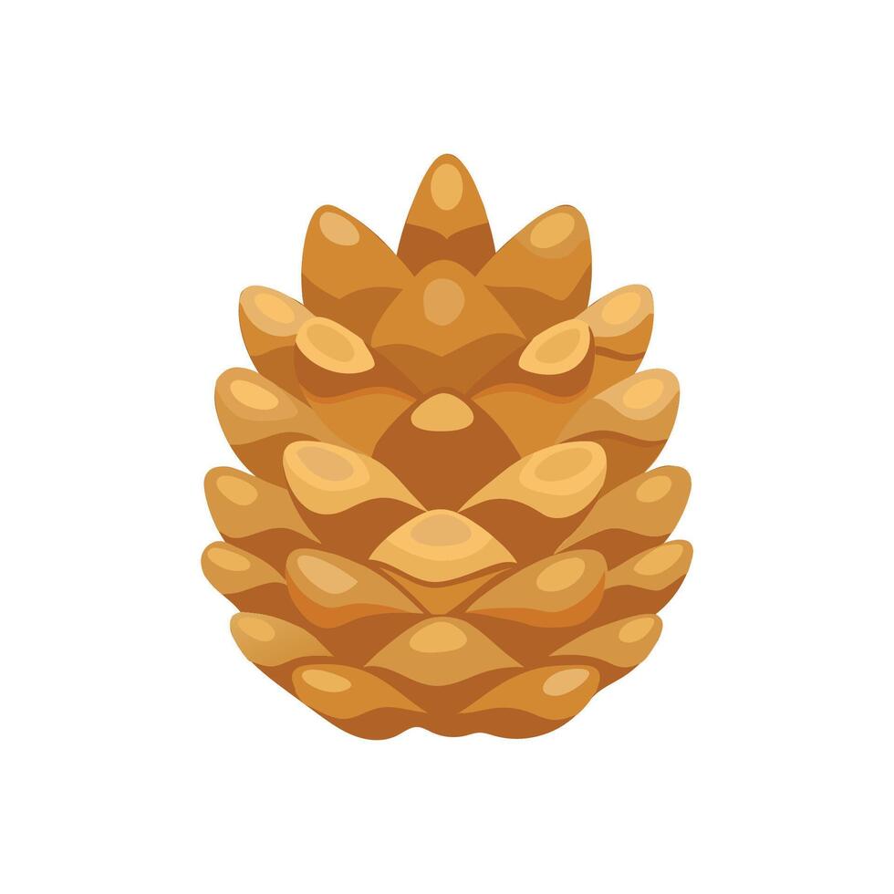 Pine cone. Cartoon illustration of pine cone . icon for web design vector