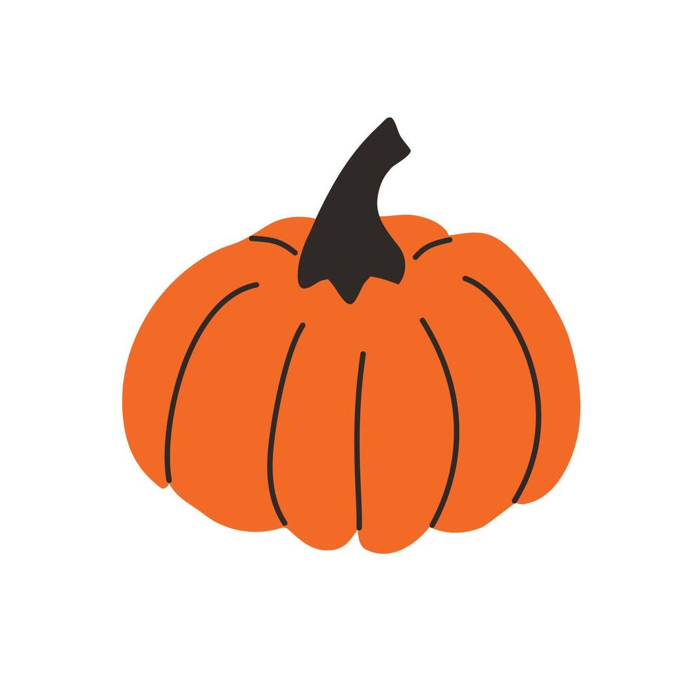 Pumpkin flat icon on white background for web and mobile design vector