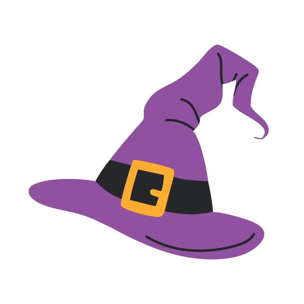 Witch's hat. Magic hat. Halloween. flat design illustration vector