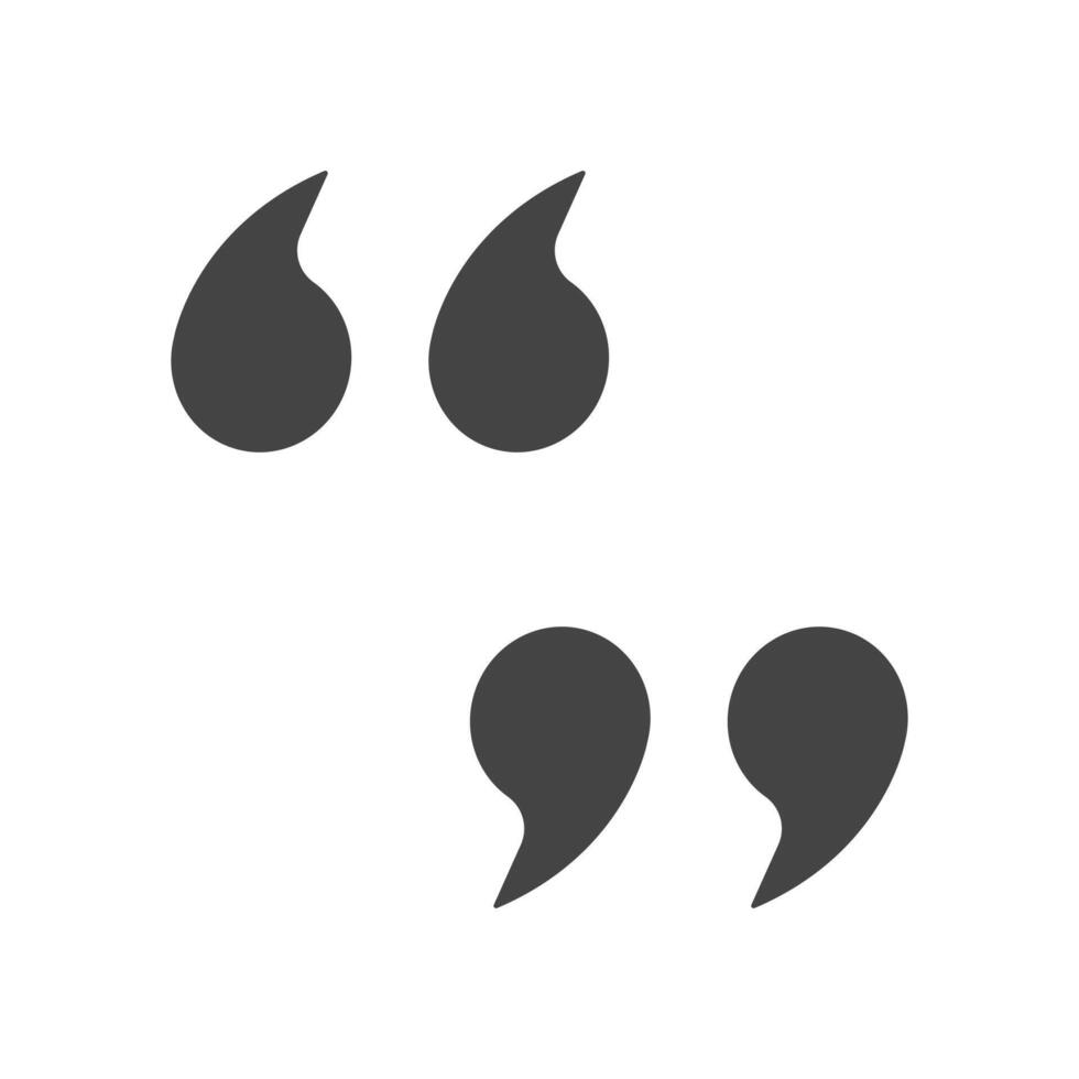 Quote mark. Talk bubble speech icon vector