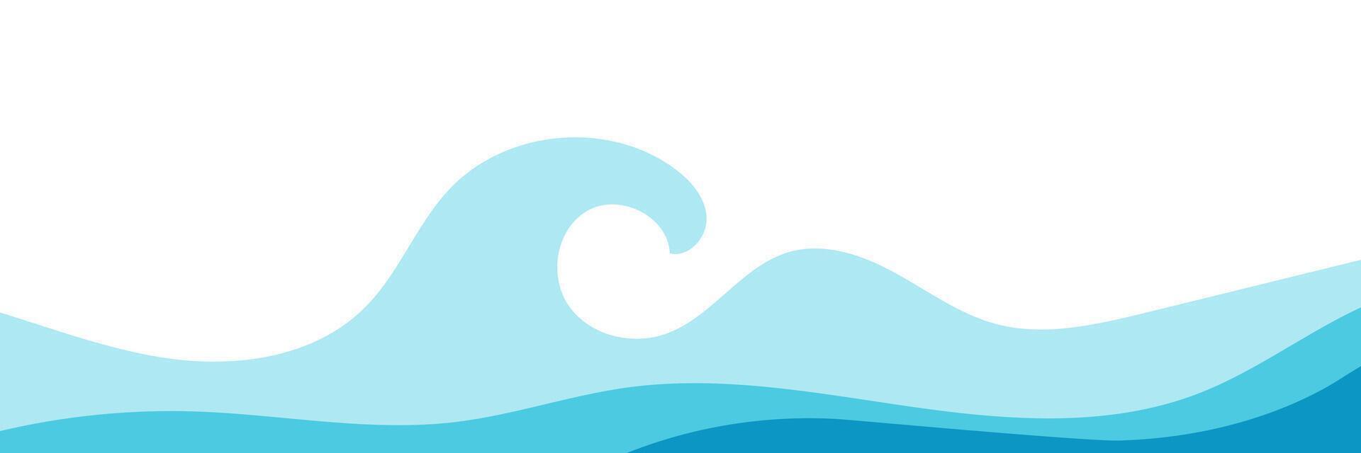 Abstract big wave. Sea water smooth shape. illustration vector